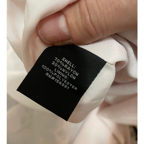 Maree Pour Toi Sheer Pink Black White Floral Burnout Collared Shirt Dress Sz 26 - Picture 3 of 5